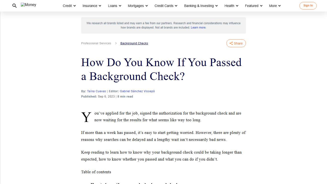 How Do You Know If You Passed a Background Check? Money