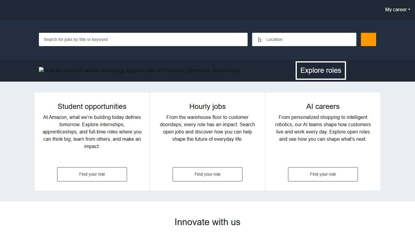 Amazon Careers: Impact the Future, Today